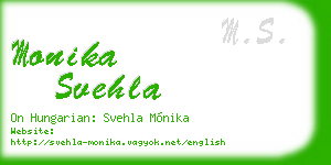 monika svehla business card